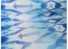 Wachstuch - Batik Ikat blau